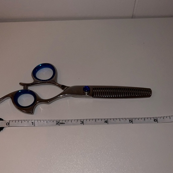 NEW Sharkfin Shears Professional Eraser Non-Swivel Stainless Right Shears 6” - Picture 6 of 6